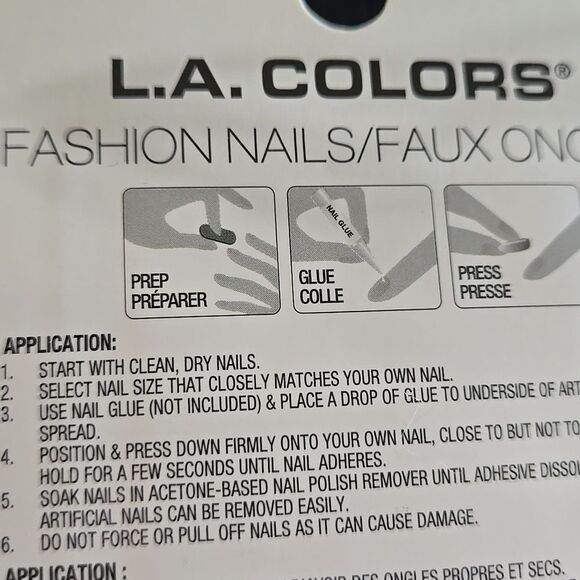 L.A. Colors Pastel Pink Pearl Press On Nails 1 Pack Women Self Care New Ladies - Picture 2 of 14